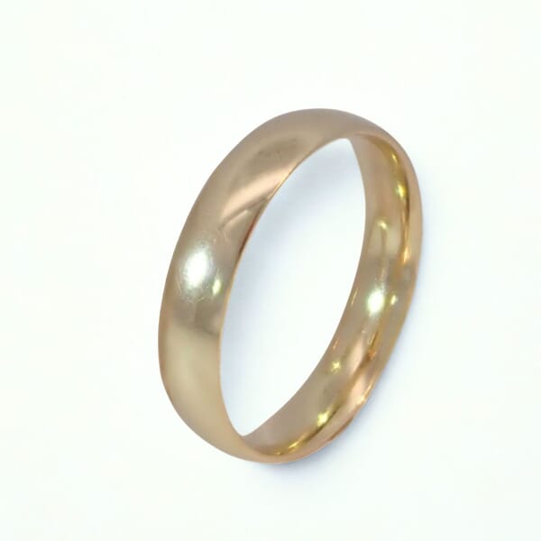 Bilde av Giftering i gult gull 14kt, 4.5 mm, modell 167. RUBIN - 1245